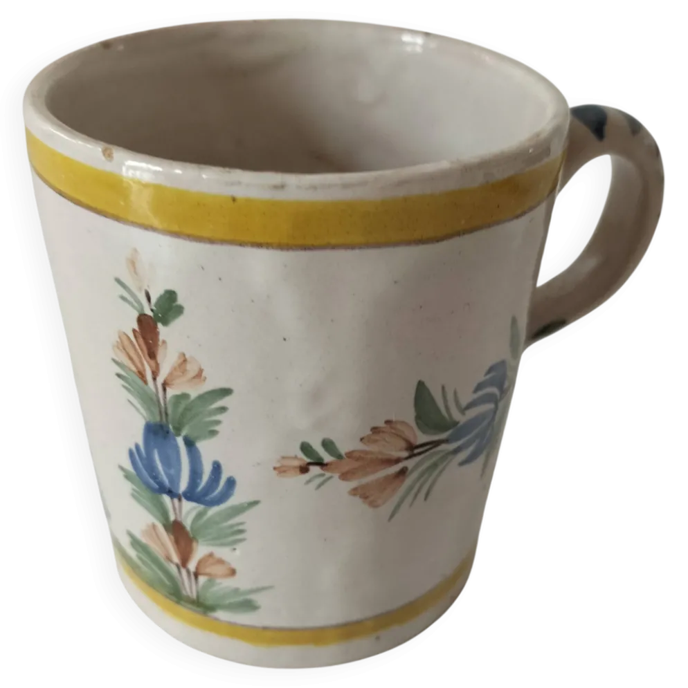 Tasse-pichet ancienne Quimper Henriot paysanne vers 1900
