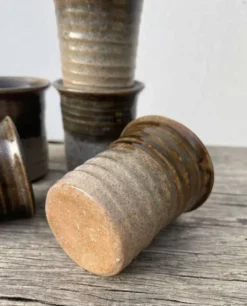 6 tasses à café en céramique terre cuite