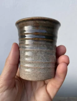 6 tasses à café en céramique terre cuite