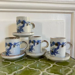 4 tasses à café en grès