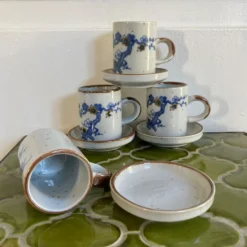 4 tasses à café en grès