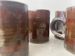 6 tasses à café en grès