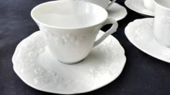 6 Tasses à café en porcelaine de Limoges