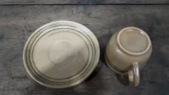 7 tasses à café et soucoupes Sarreguemines
