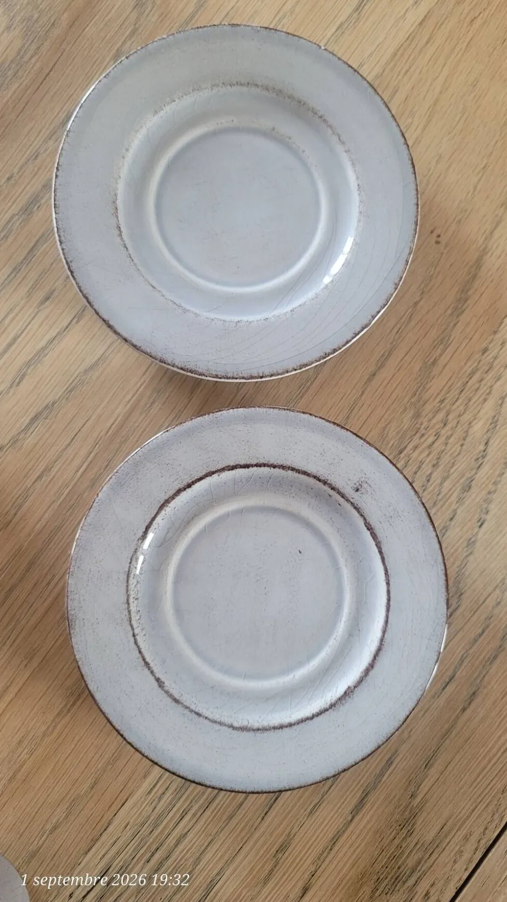 17 tasses à café et sous-tasses en grès peintes main ( idéales pro / b