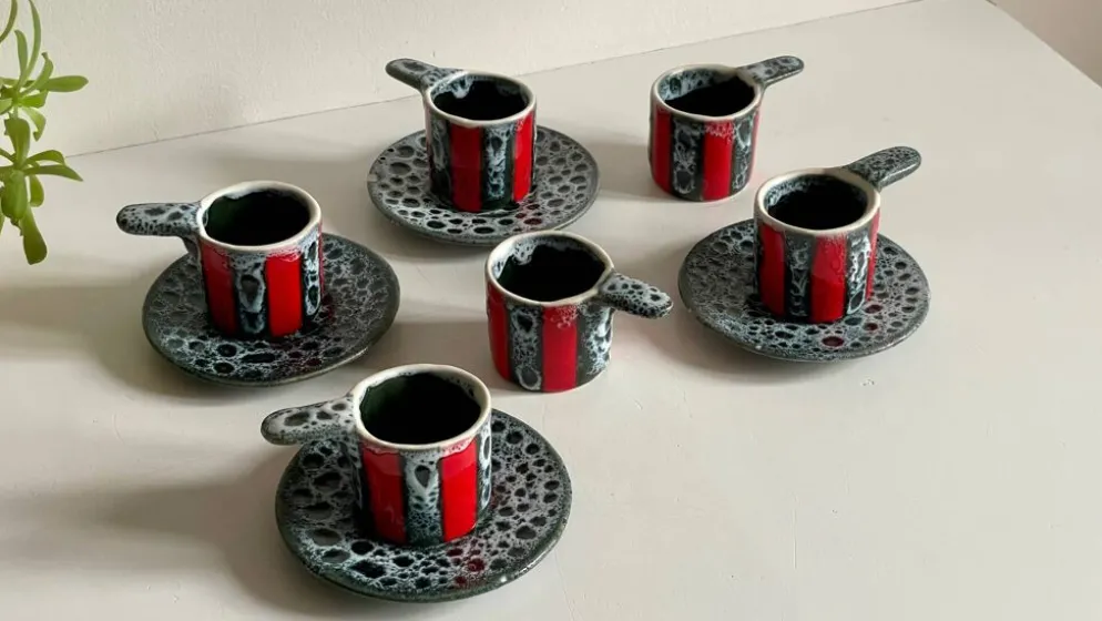Tasses Céramique d'Art Luc VALLAURIS