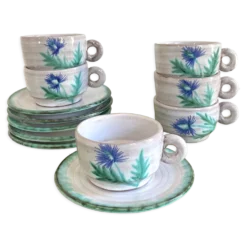 Tasses céramiques 70 chardons peints à la main