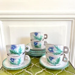 Tasses céramiques 70 chardons peints à la main