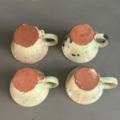 4 tasses en céramique artisanale - Ref 1361