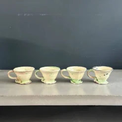 4 tasses en céramique artisanale - Ref 1361