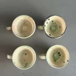 4 tasses en céramique artisanale - Ref 1361