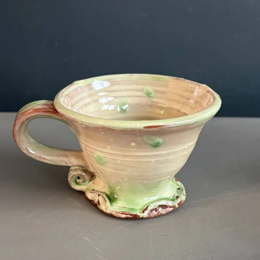4 tasses en céramique artisanale - Ref 1361
