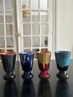 4 tasses en céramique Lava
