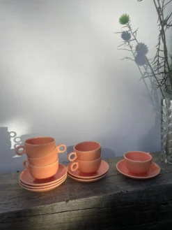 6 tasses en céramique maison Pagnossin Italie
