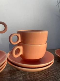 6 tasses en céramique maison Pagnossin Italie