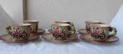 Tasses en faïence de Quimper Fouillen