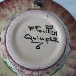 Tasses en faïence de Quimper Fouillen