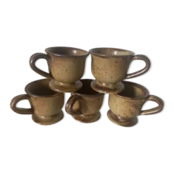 5 tasses en grès