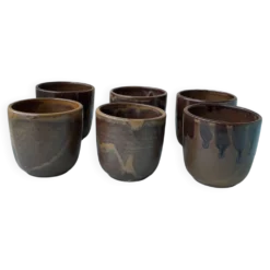 6 tasses en grès Breugnot