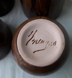 6 tasses en grès Breugnot