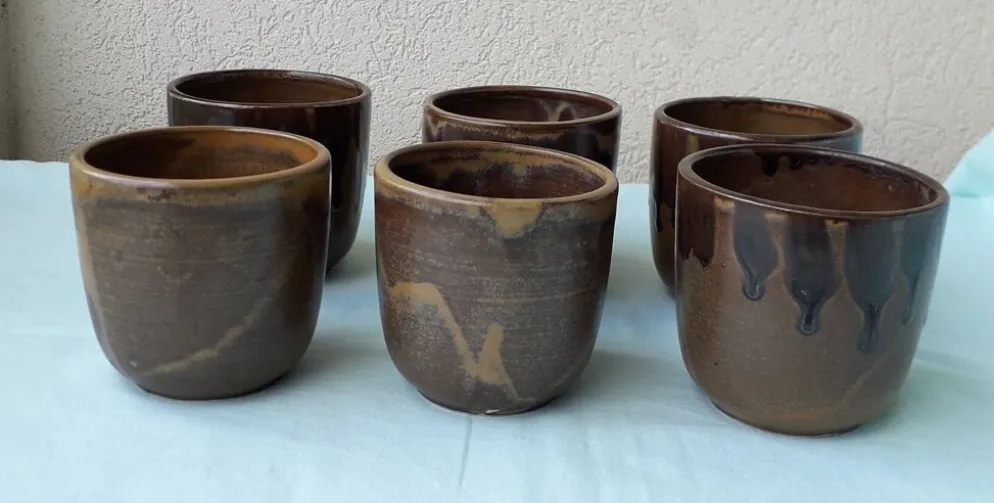 6 tasses en grès Breugnot