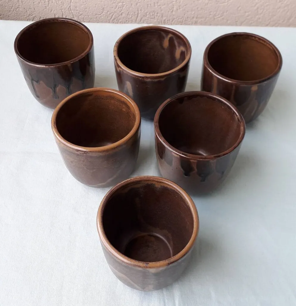 6 tasses en grès Breugnot