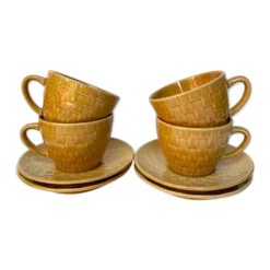 Tasses en grès émaillé