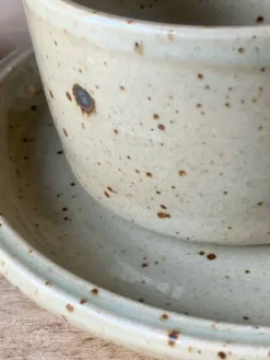 2 tasses et soucoupes en grès Jean Austruy