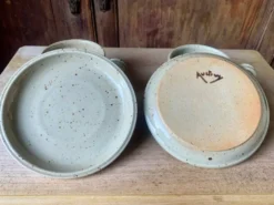 2 tasses et soucoupes en grès Jean Austruy