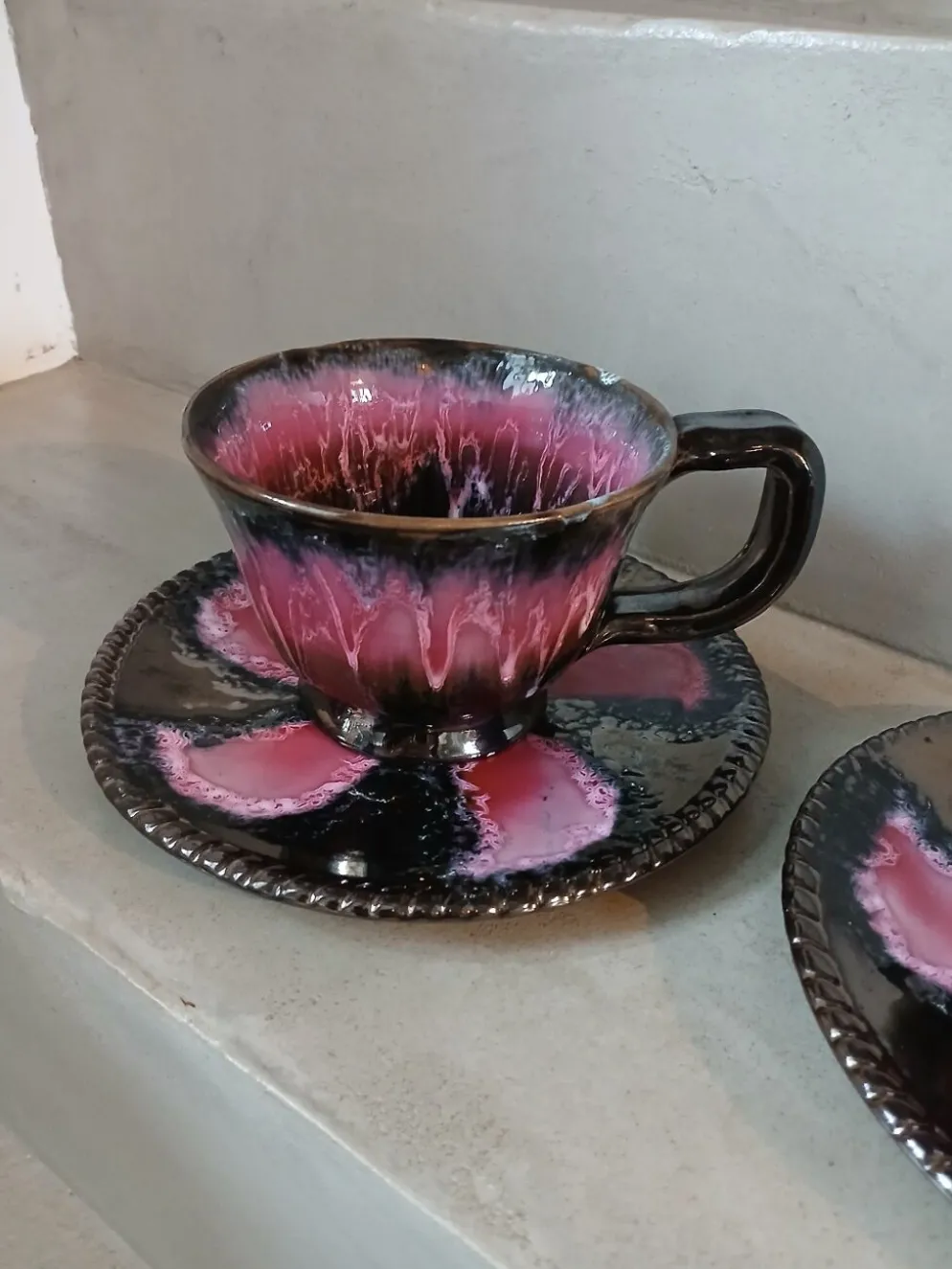 2 tasses et soucoupes vintages