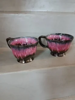 2 tasses et soucoupes vintages