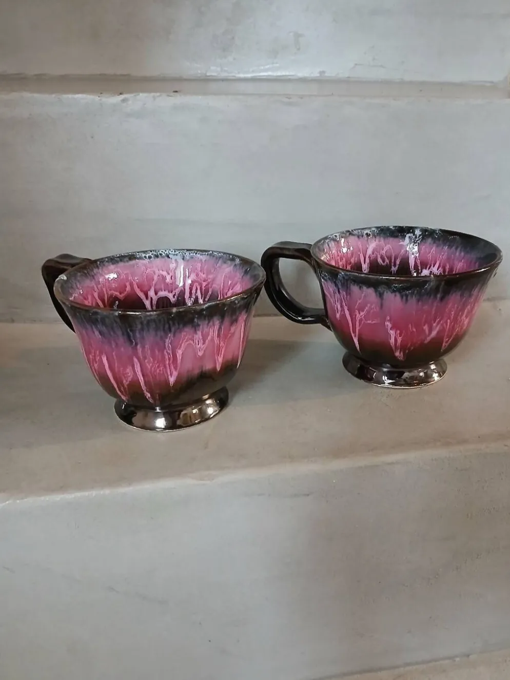 2 tasses et soucoupes vintages