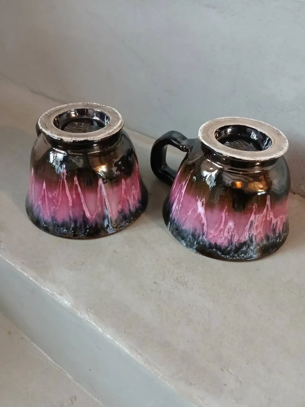 2 tasses et soucoupes vintages