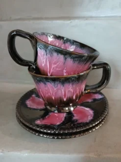 2 tasses et soucoupes vintages