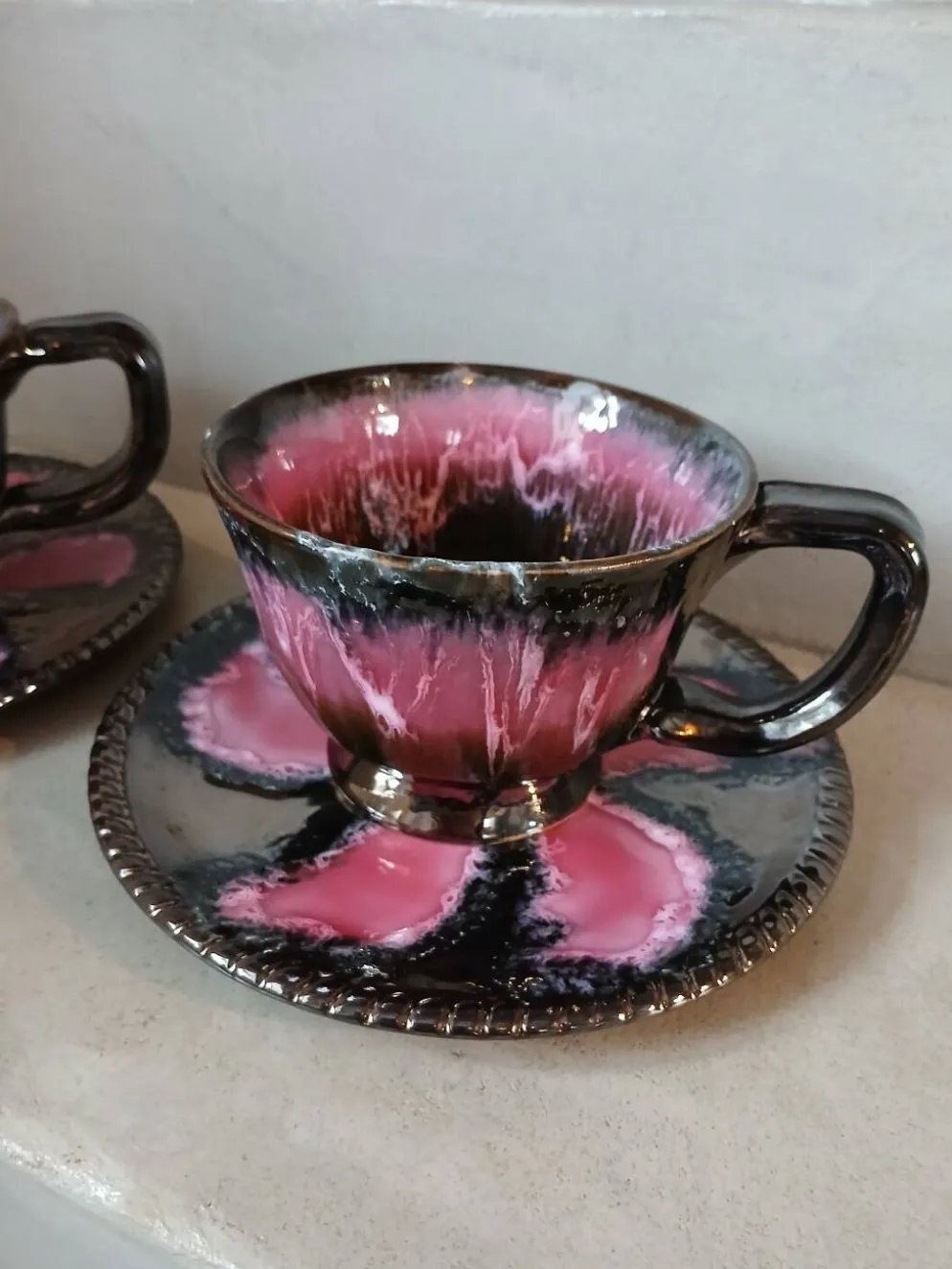 2 tasses et soucoupes vintages