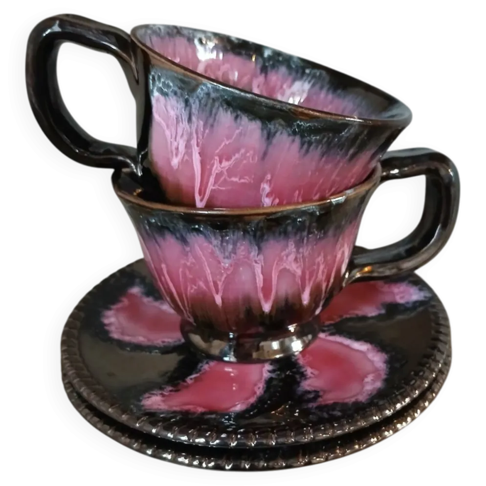2 tasses et soucoupes vintages