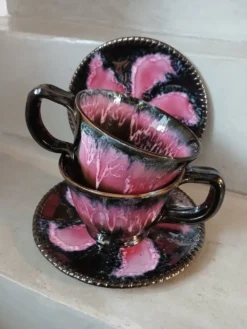 2 tasses et soucoupes vintages