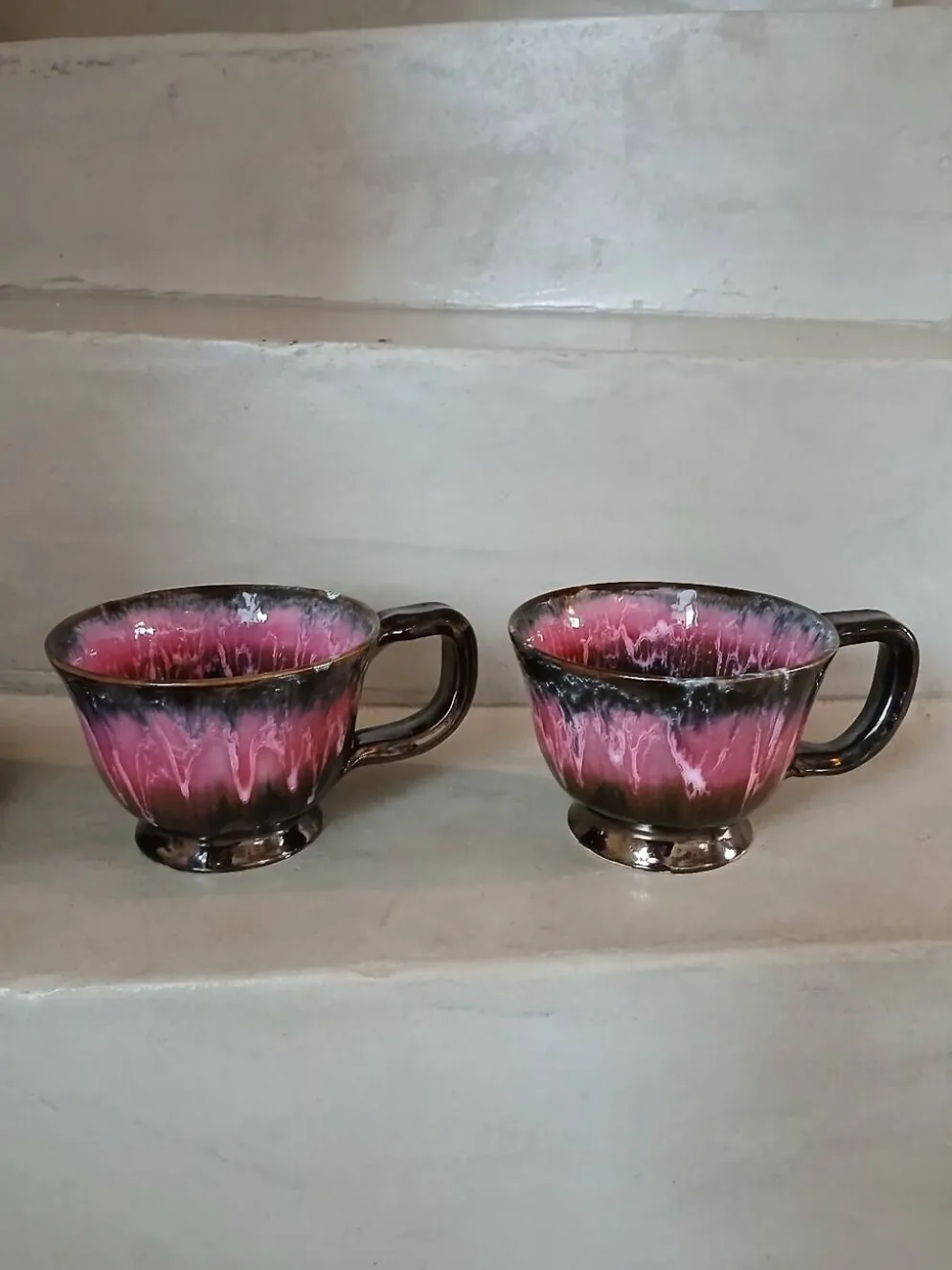 2 tasses et soucoupes vintages