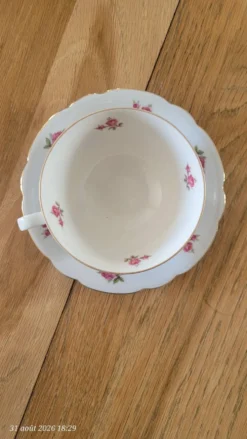 5 tasses et sous-tasses Seltmann Weiden Bavaria Modèle Nora