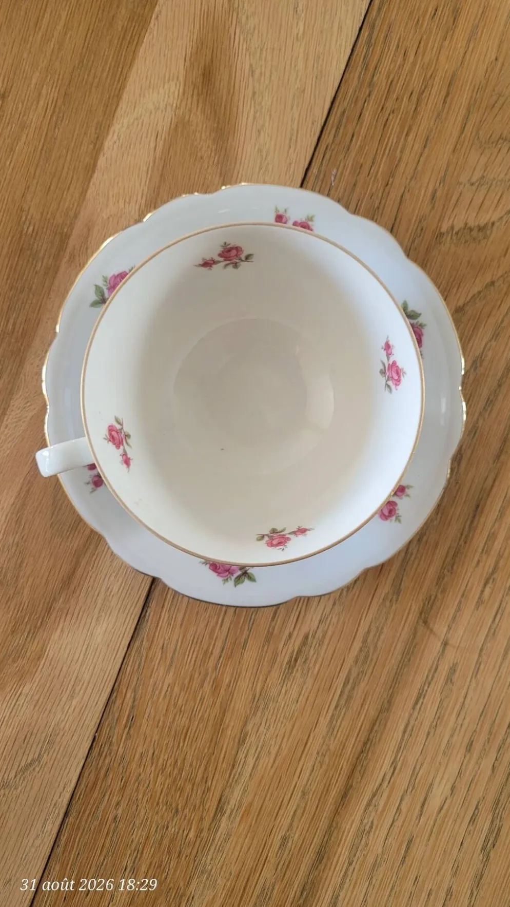 5 tasses et sous-tasses Seltmann Weiden Bavaria Modèle Nora