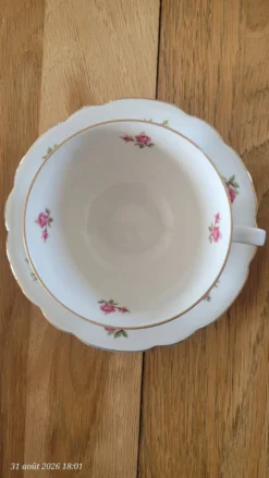 6 tasses et sous-tasses vintage Seltmann Weiden Bavaria Modèle Nora