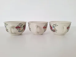 Tasses à fleurs Chi Kiang Stoneware vintage