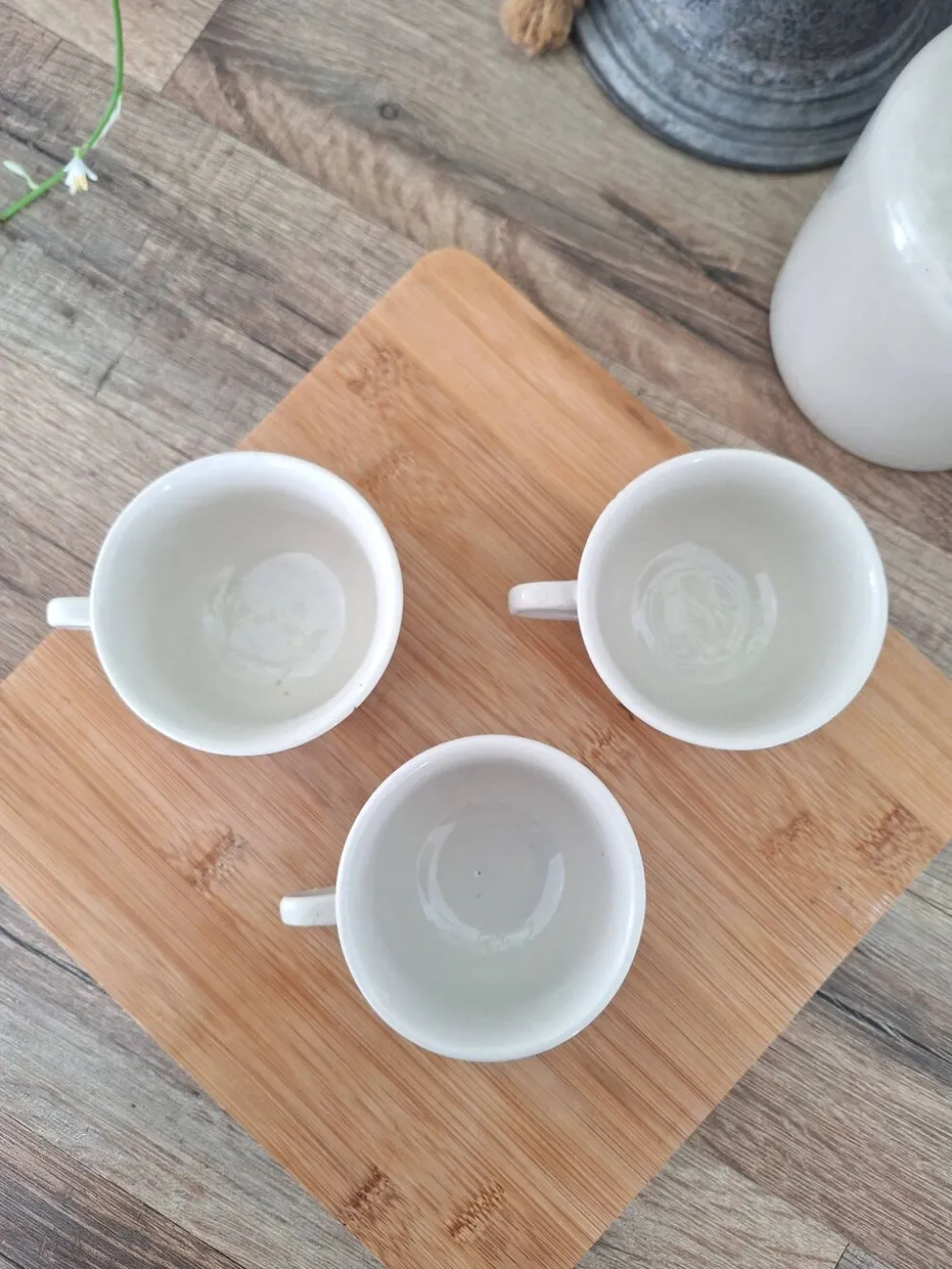 Tasses à fleurs Chi Kiang Stoneware vintage