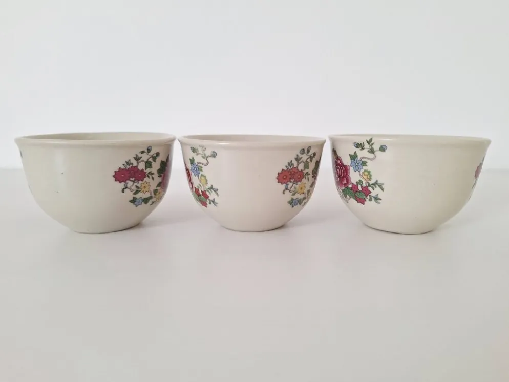 Tasses à fleurs Chi Kiang Stoneware vintage