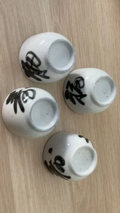 4 tasses grès vintage