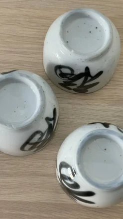 4 tasses grès vintage