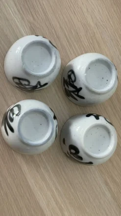 4 tasses grès vintage