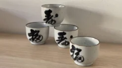4 tasses grès vintage