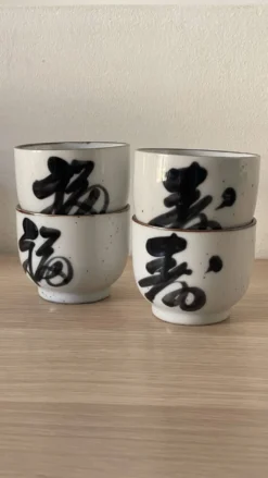 4 tasses grès vintage