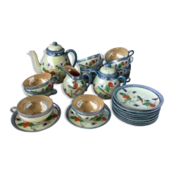 Tasses japonaises en porcelaine coquille d'œuf irisées - Peintes à la mains